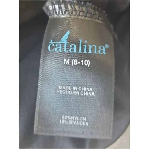 Catalina twist front underwire Black minimalist tankini top size 8-10 - Picture 5 of 8